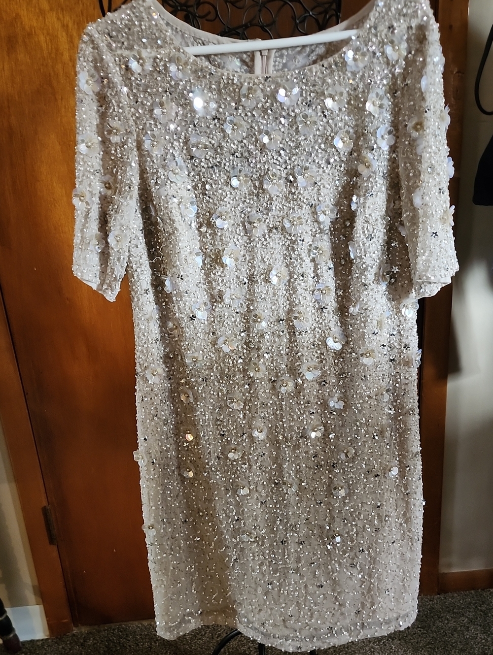Adrianna Papell Beige/Cream Dress